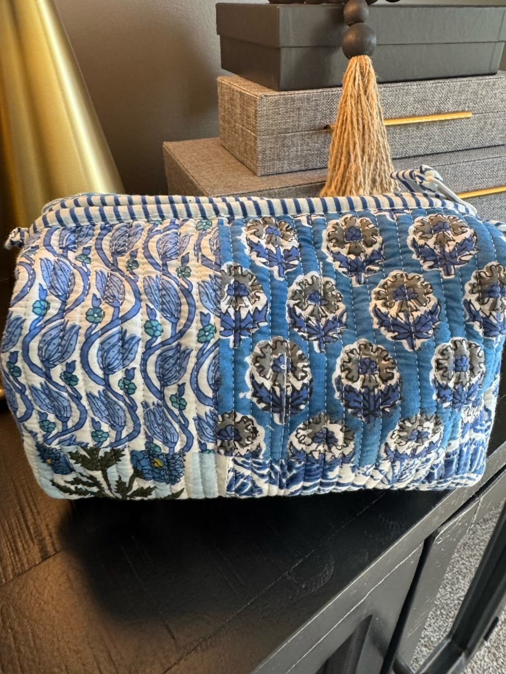 strawflower - make up bag Large